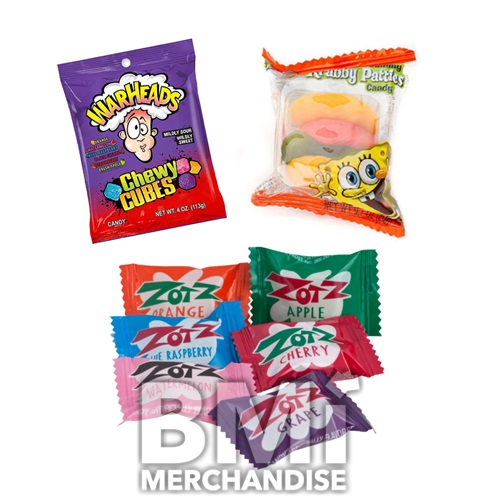 50 TICKET VALUE CANDY MINOR HANGING PRIZE KIT - 288 PCS